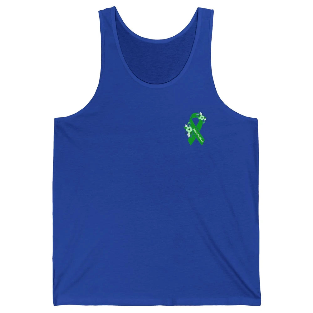 PANS/PANDAS Awareness Floral Green Ribbon Pans Disease Unisex Jersey Tank