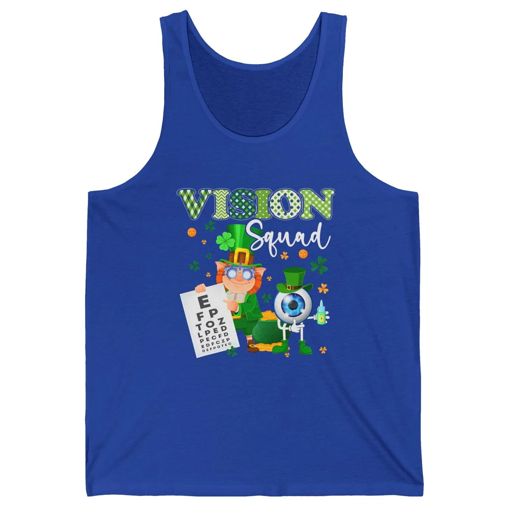Optometrist St Patrick’s Day Vision Squad Optometry Shamrock Unisex Jersey Tank