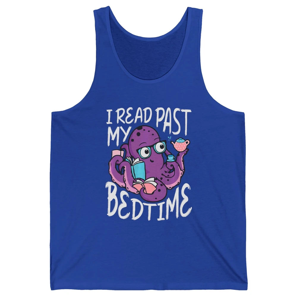 Octopus Books Read Past My Bedtime Kraken Sea Animal Marine Unisex Jersey Tank