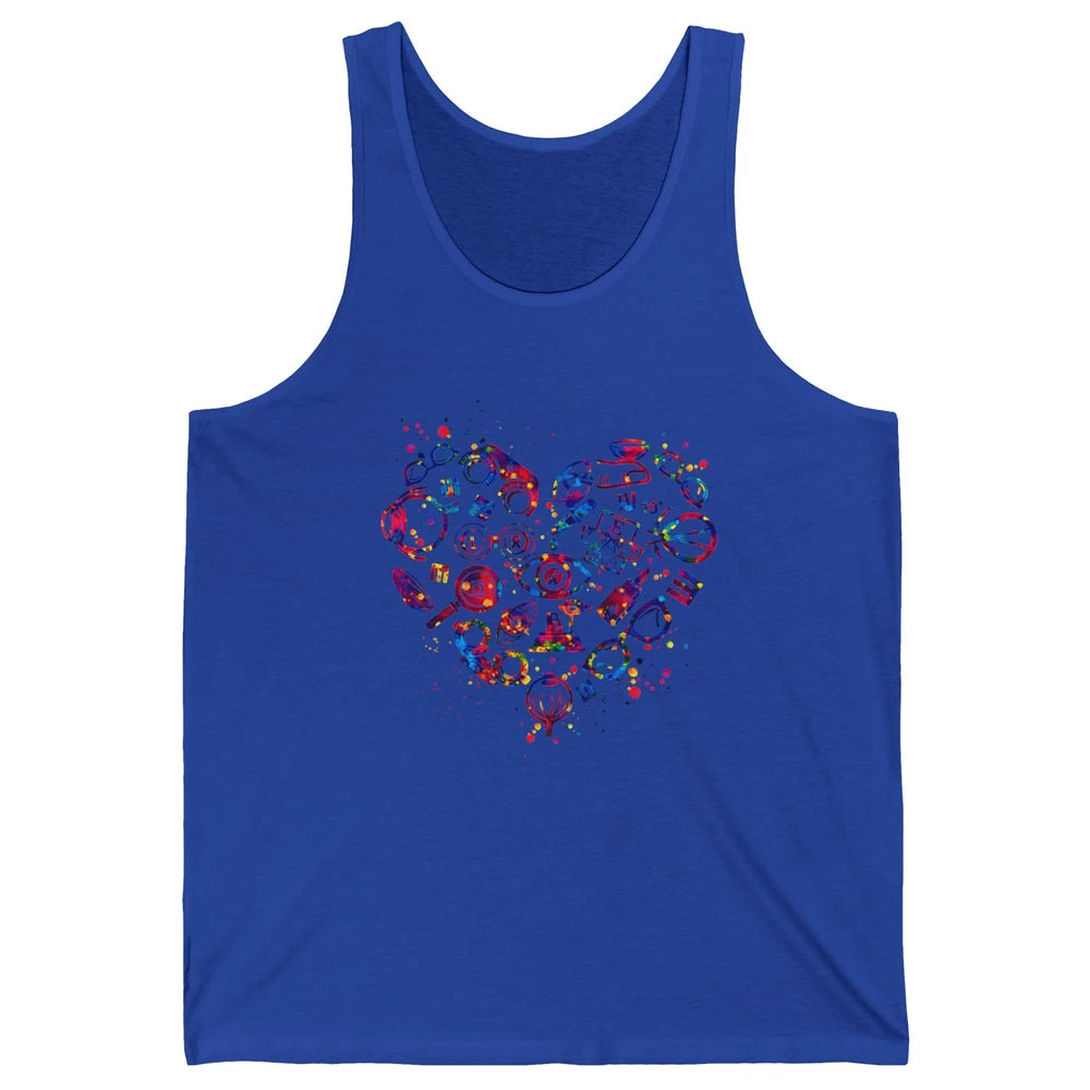 Optometrist Eyeglasses Technician Optometry Eye Doctor Heart Unisex Jersey Tank