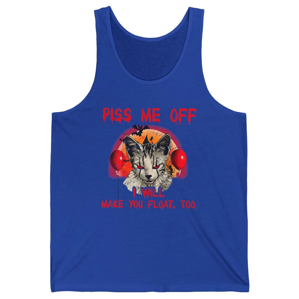 Retro Horror Cat Clown Piss Me Off Float Halloween Costume Unisex Jersey Tank