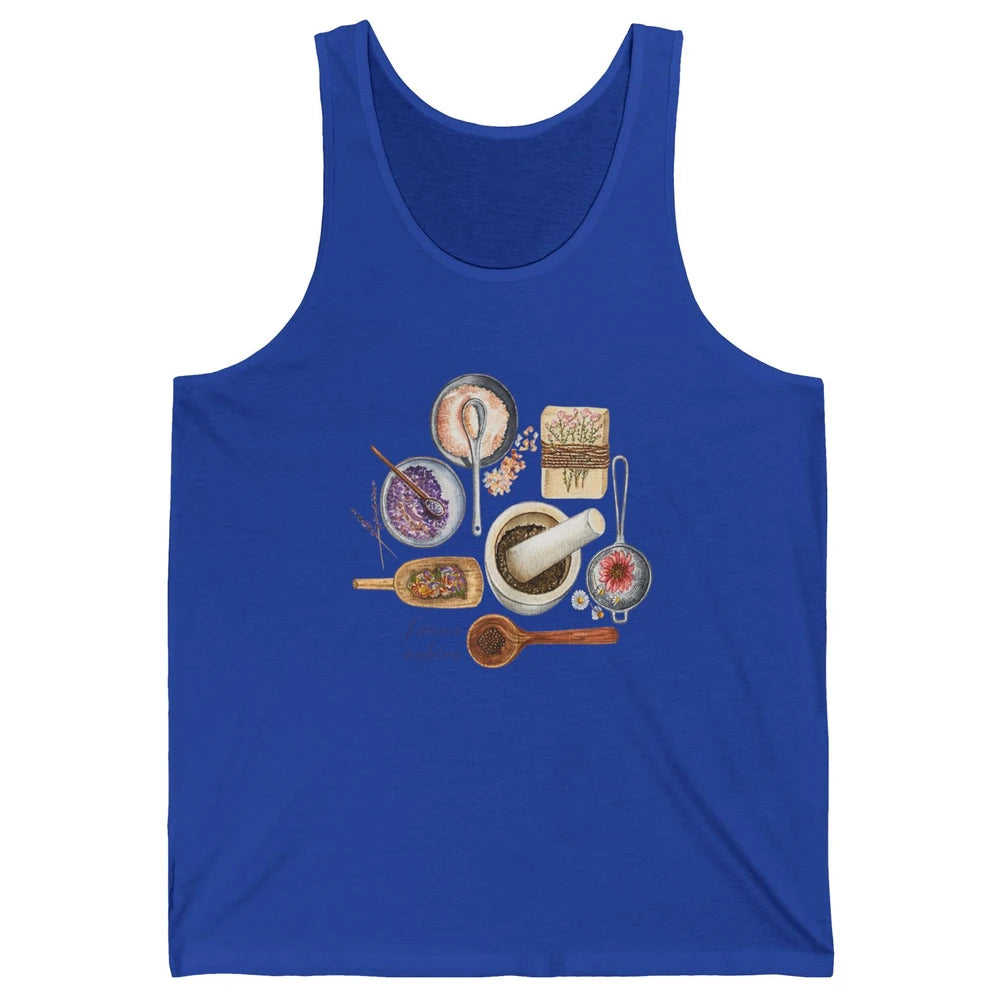 Retro Herbalist Botanical Plant Nature Medicine Garden Herb Unisex Jersey Tank
