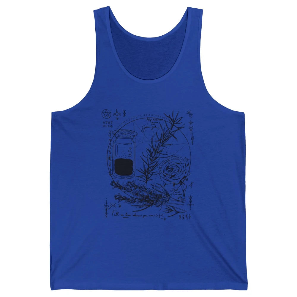 Practical Magic Witch Gardening Card Gardeners Plant Lovers Unisex Jersey Tank