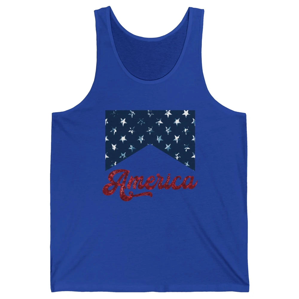 Retro America 4th Of July Independence Day Western Patriots Unisex Jersey Tank