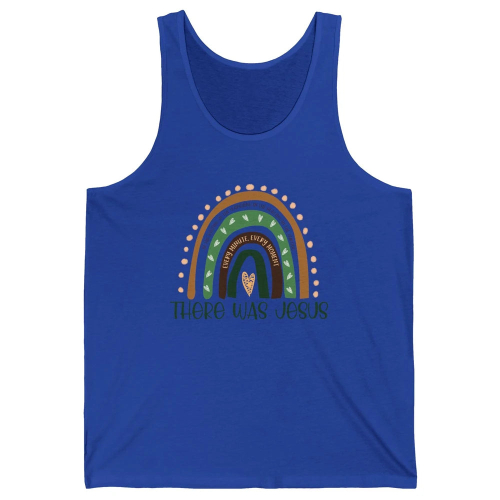Retro Rainbow In Every Minute There Was Jesus Christian Gift Unisex Jersey Tank