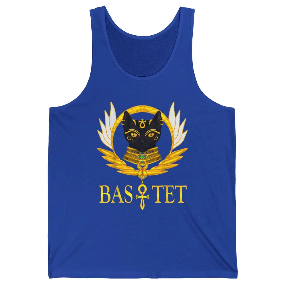 Retro Ancient Egyptian Cat Egypt Goddess Bastet Wings Horus Unisex Jersey Tank
