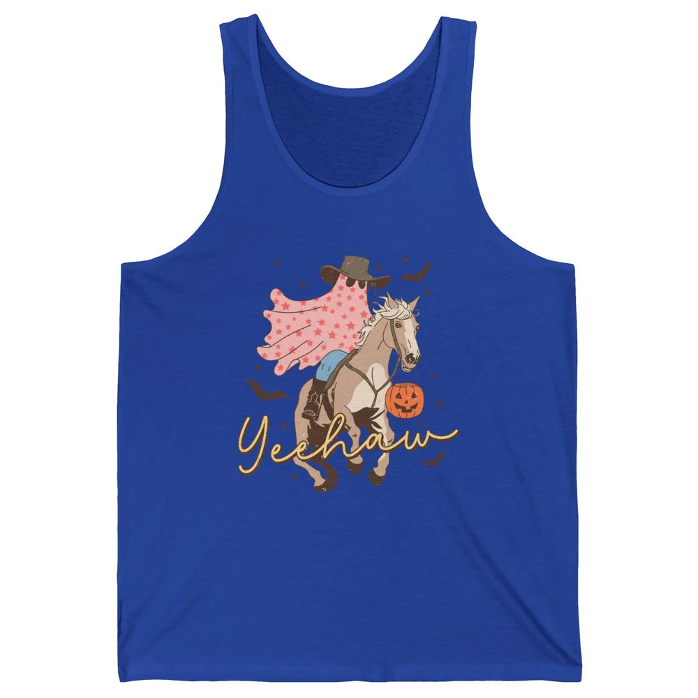 Cowboy Ghost Howdy Ghost Spooky Yeehaw Western Halloween Unisex Jersey Tank