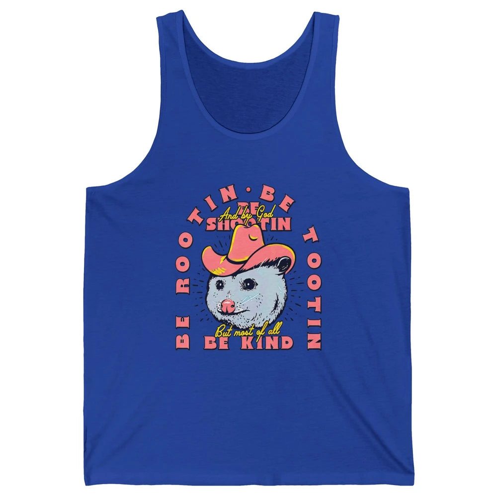 Opossum Be Rootin Tootin Funny Raccoon Street Wild Animal Unisex Jersey Tank