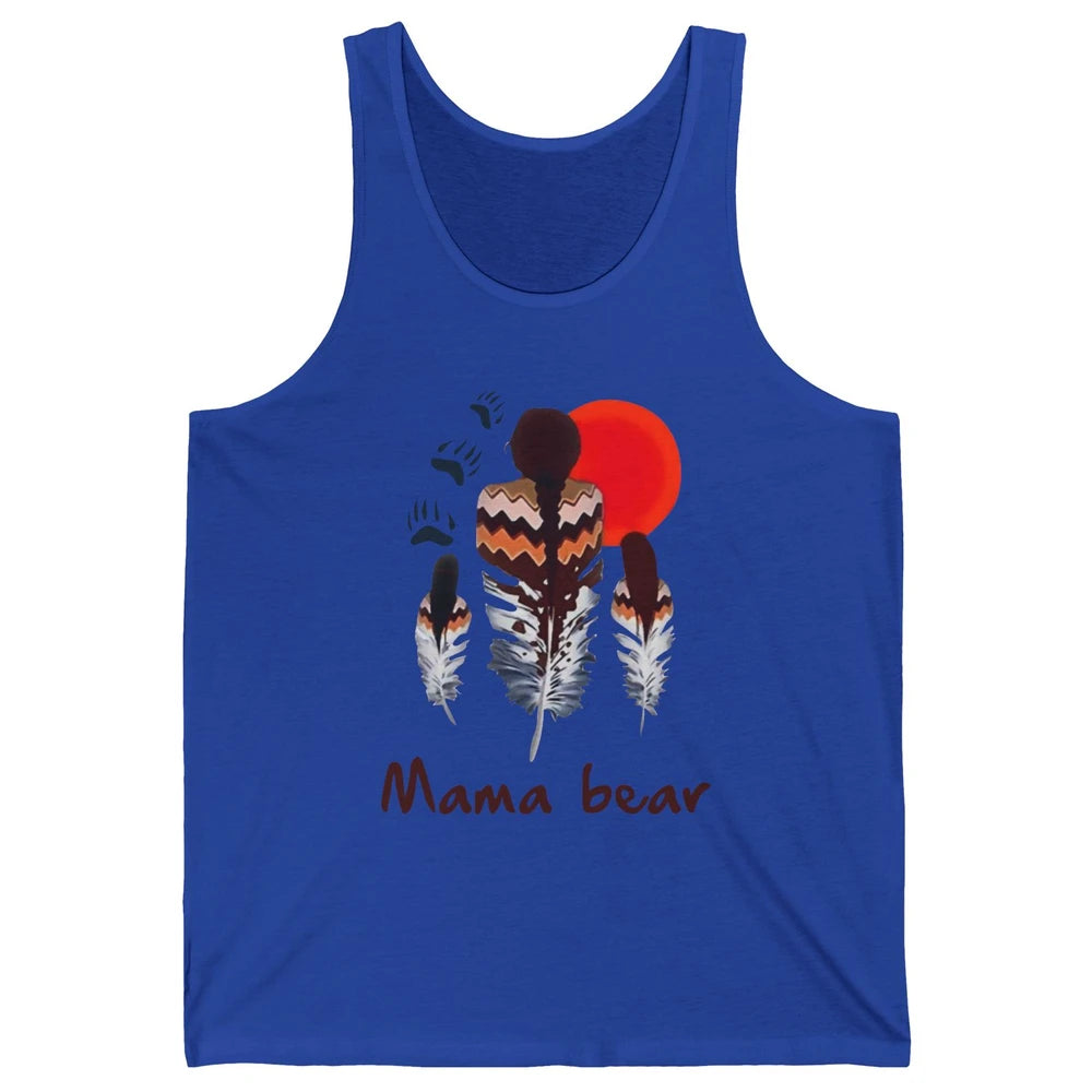 Native Americans Mama Bear Mother and Daughter Tribal Unisex Jersey Tank