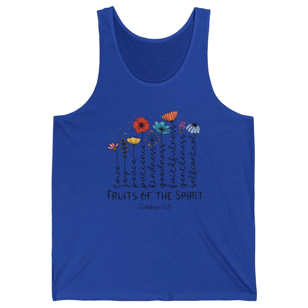 Flower Christian Fruits Of The Spirit Bible Verse Religious Unisex Jersey Tank