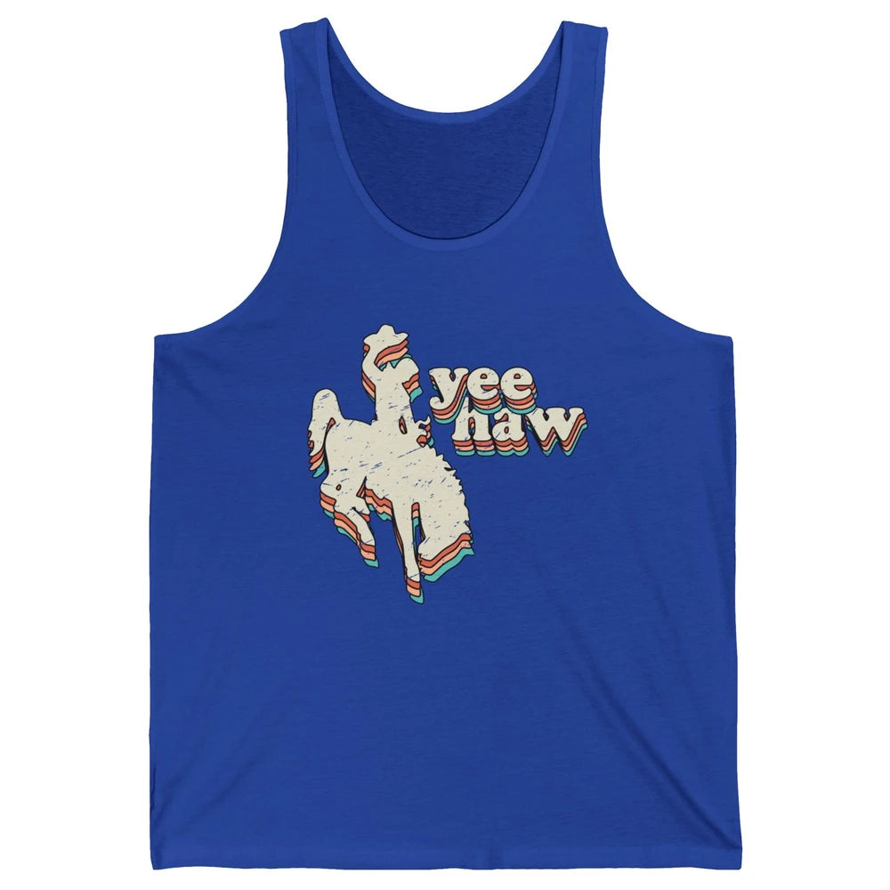 Retro Cowboy Yeehaw Western Country Cowgirls Horse Lovers Unisex Jersey Tank