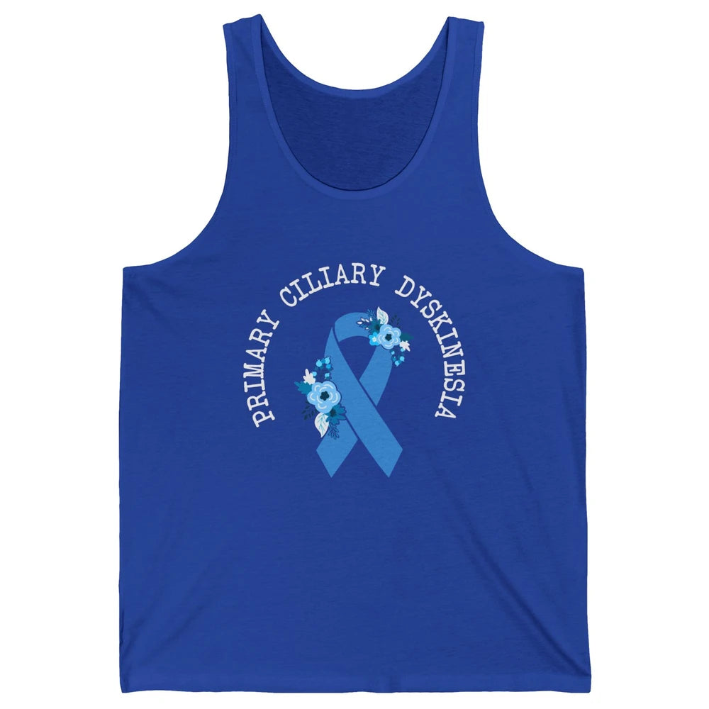 Primary Ciliary Dyskinesia Blue Ribbon Respiratory Diseases Unisex Jersey Tank