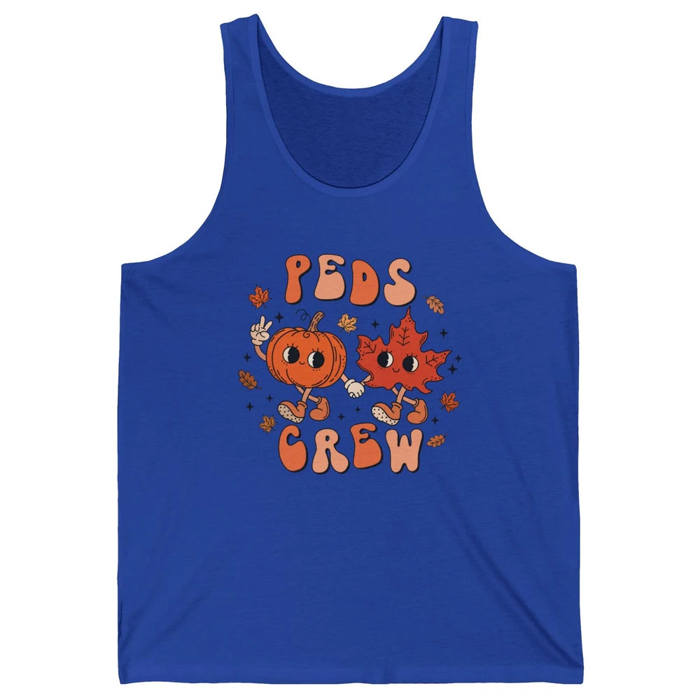 PEDS Crew Fall Pediatric Nurse Autumn Thanksgiving Medical Unisex Jersey Tank
