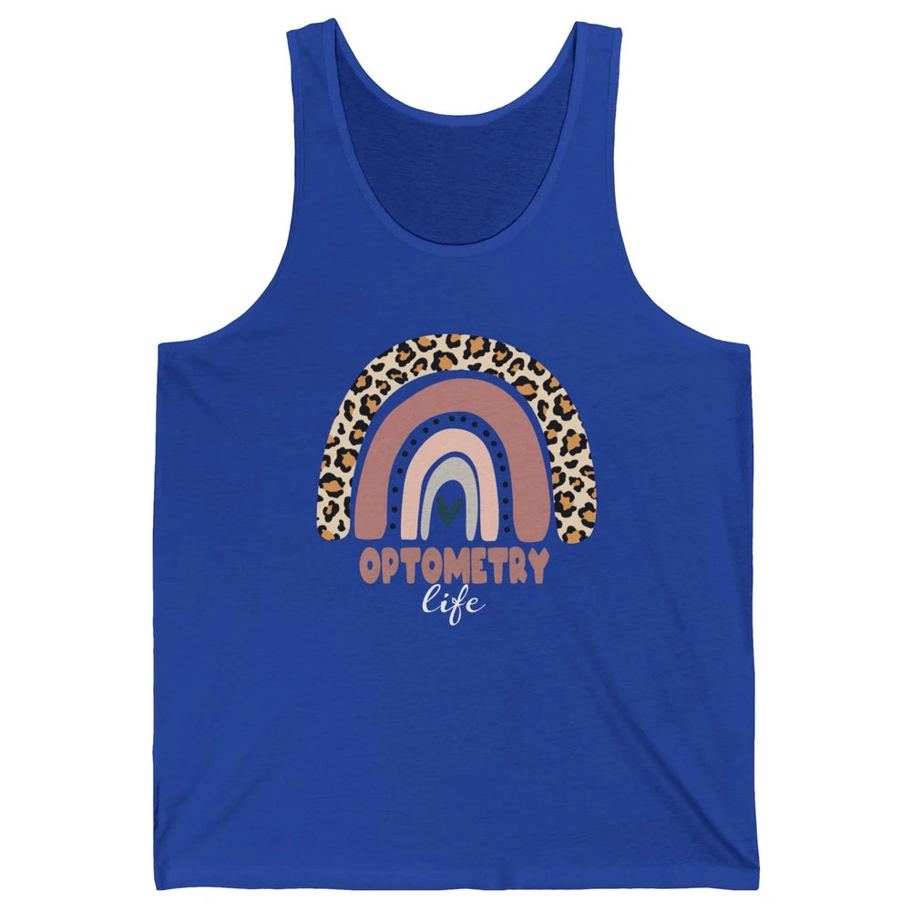 Optometry Life Leopard Rainbow Optometrist Optician Gift Unisex Jersey Tank