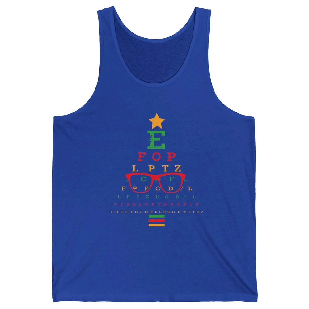 Optometrist Christmas Tree Optometry Symbols Optician Gift Unisex Jersey Tank