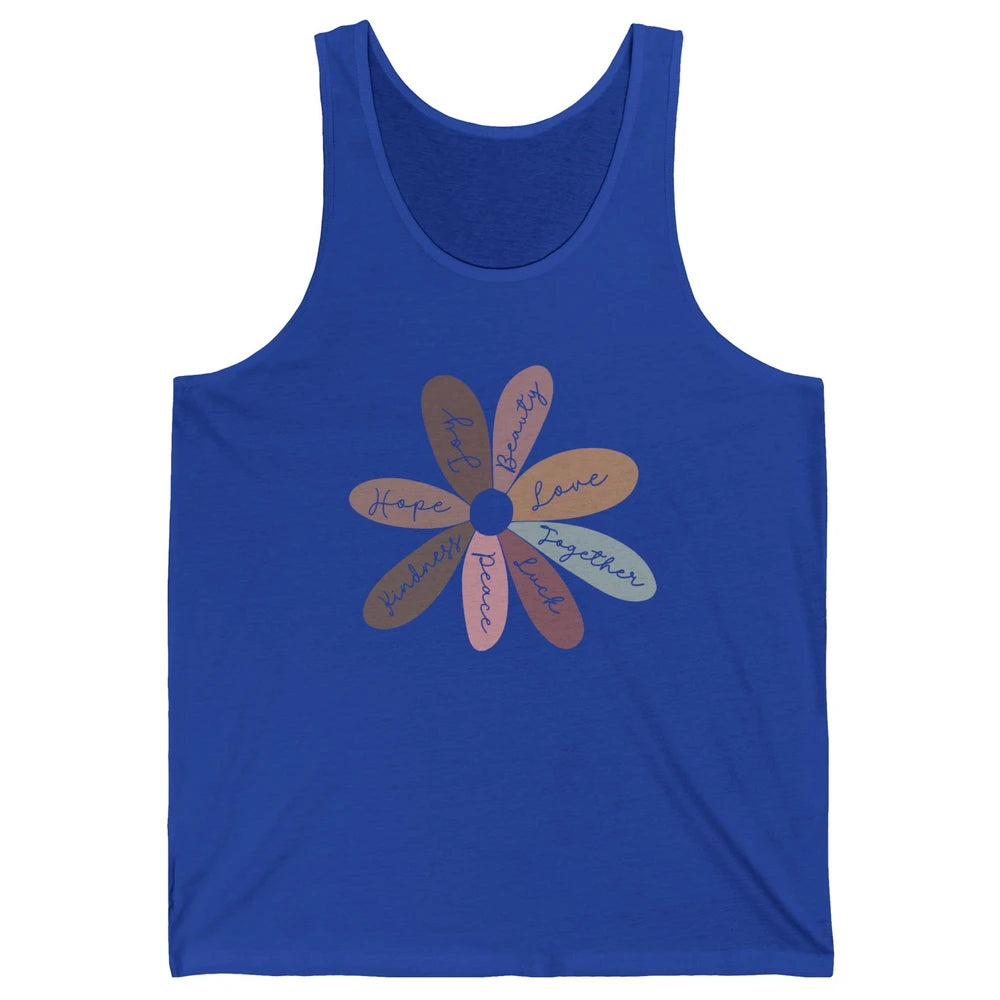Retro Christian Daisy Flower Bible Verse Faith Inspirational Unisex Jersey Tank