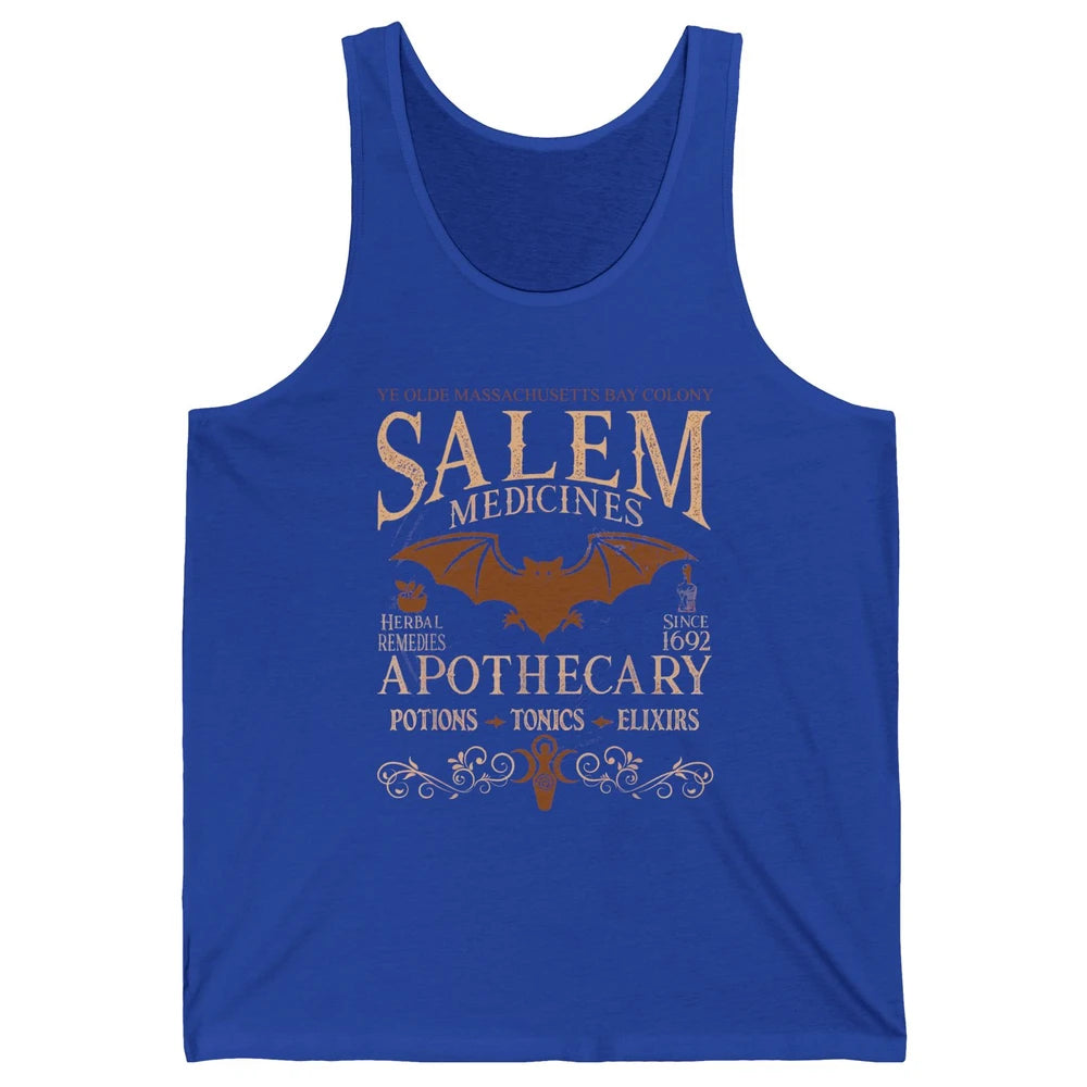 Retro Salem Apothecary Halloween Night Salem Witches 1692 Unisex Jersey Tank