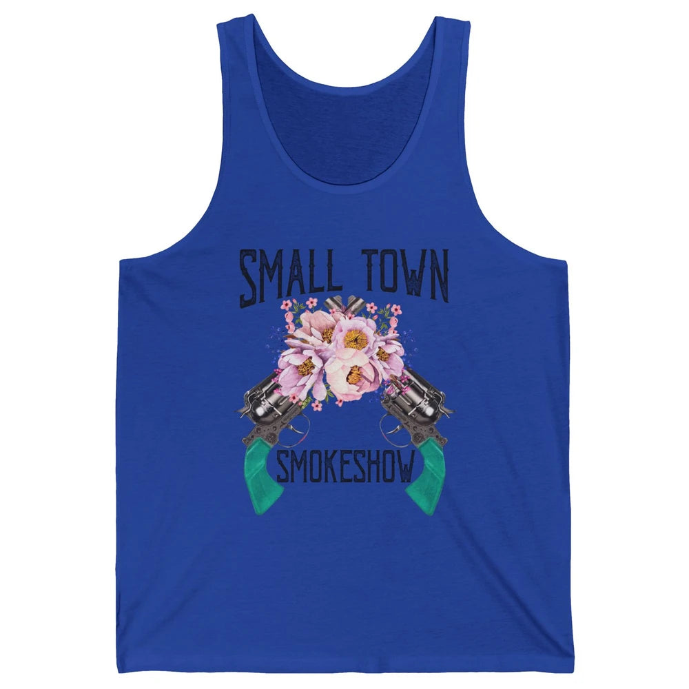 Retro Floral Cowgirl Small Town Smokeshow Western Country Unisex Jersey Tank