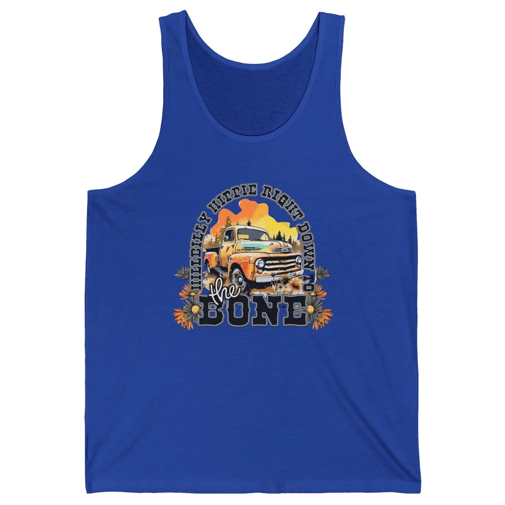 Retro Desert Truck Hippie Hillbilly Western Country Cowgirl Unisex Jersey Tank