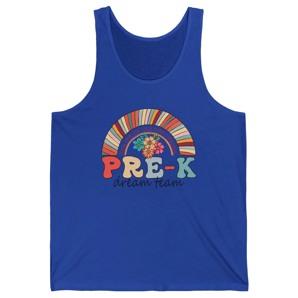 Pre-K Dream Team Rainbow Kinder Pre-K Teacher Back to School Unisex Jersey Tank