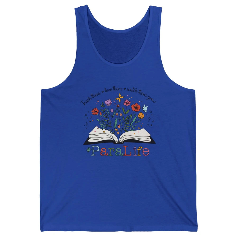 Para Life Paraprofessional Flower Teacher Back To School Unisex Jersey Tank
