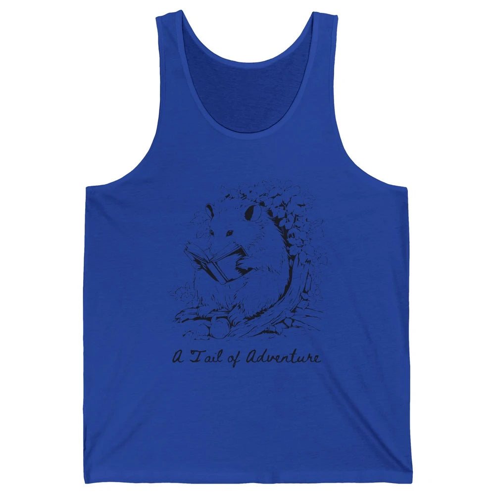 Opossum Reading Books Cute Possum Cat Lovers Team Trash Unisex Jersey Tank