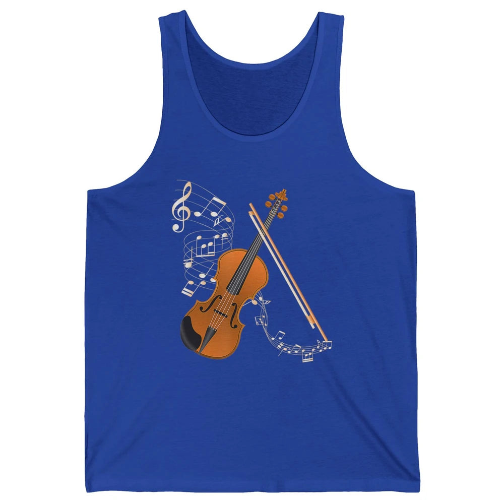 Orchestra Violin Player Retro Violinist Musical Instrument Unisex Jersey Tank