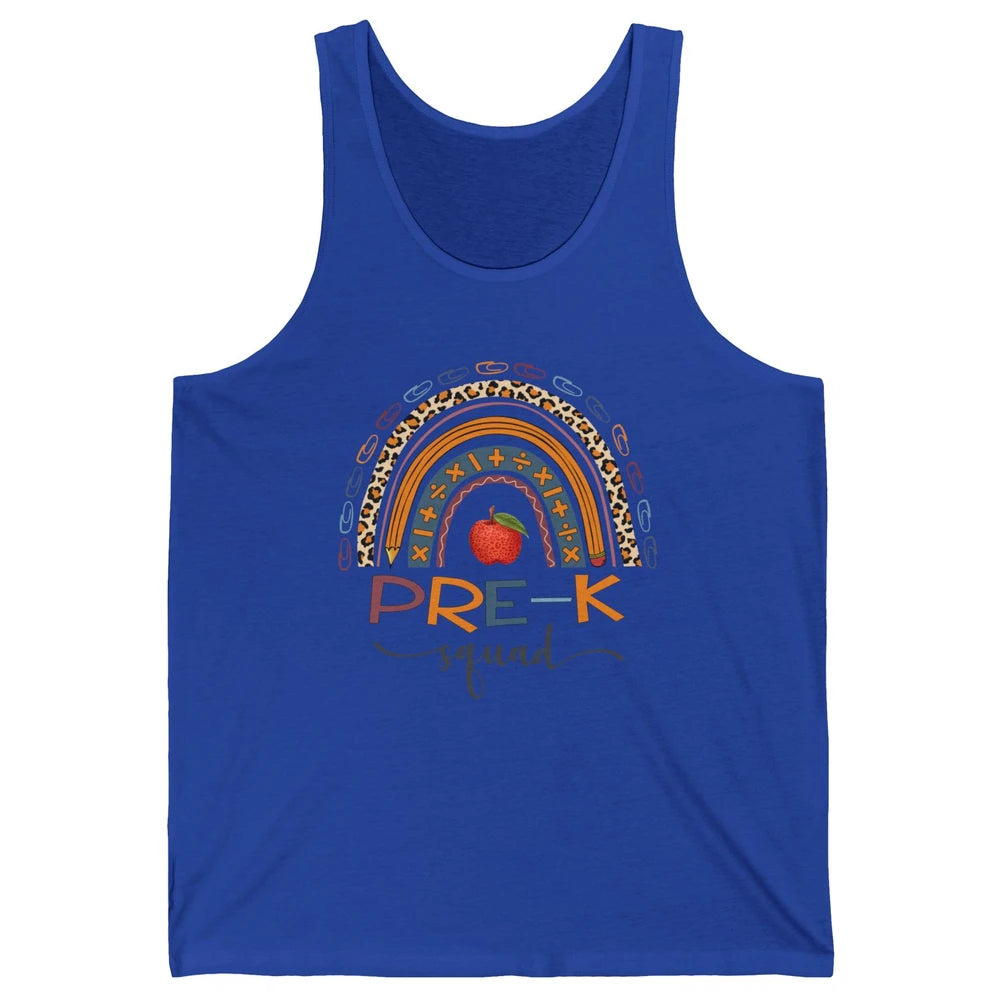 Pre-K Squad Rainbow Preschool Teacher Back To School Gift Unisex Jersey Tank