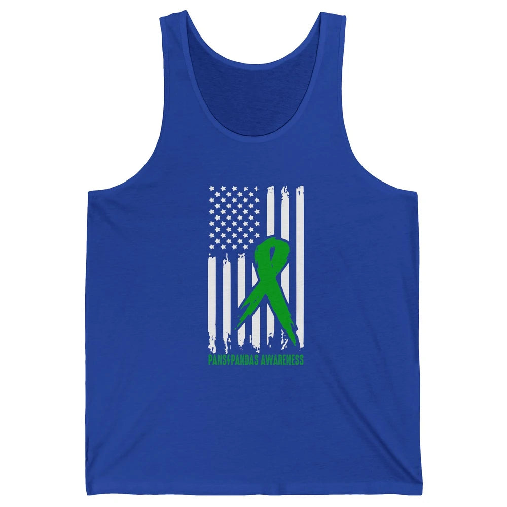 PANS/PANDAS Awareness Green Ribbon No One Fight Alone Unisex Jersey Tank