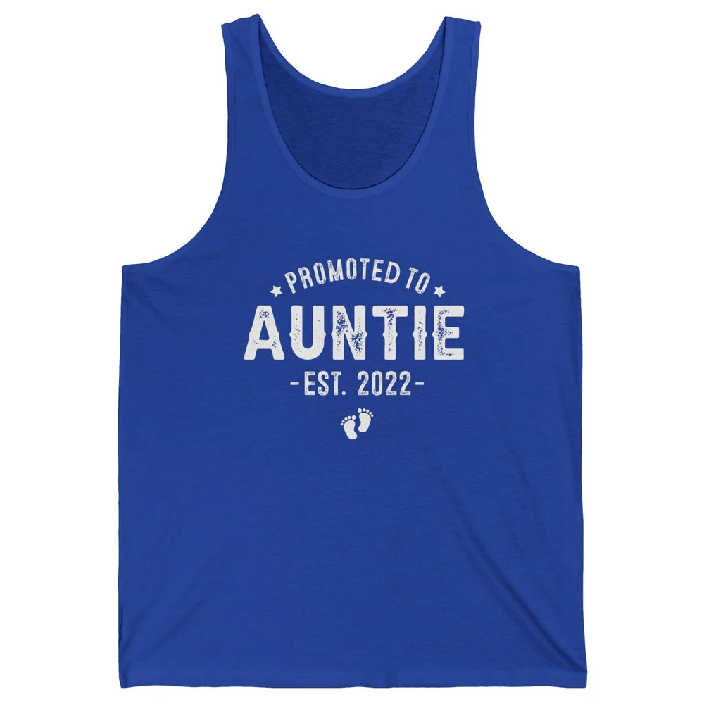 Promoted To Auntie Est 2022 Auntie To Be Pregnancy Reveal Unisex Jersey Tank