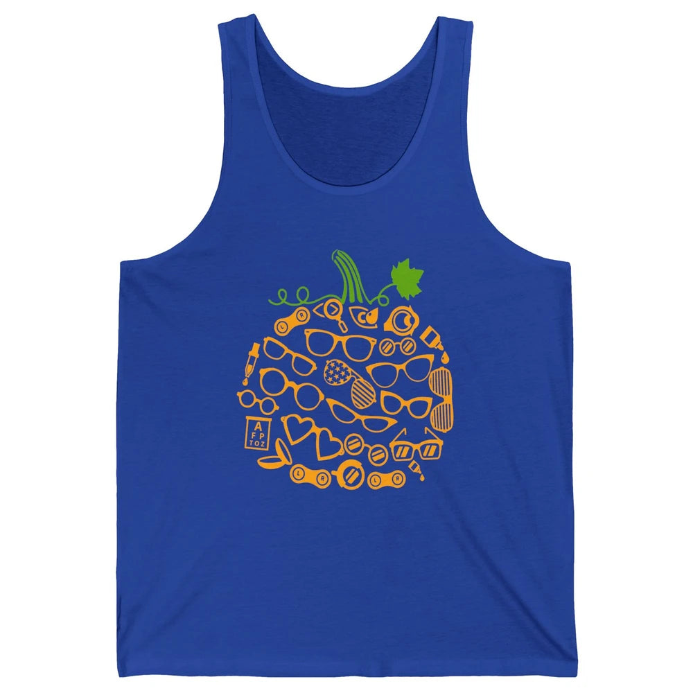 Optometry Glasses Pumpkin Halloween Optometrist Optician Unisex Jersey Tank