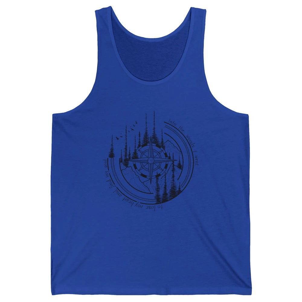 Mountain Compass Into The Woods I Went Outdoor Adventures Unisex Jersey Tank