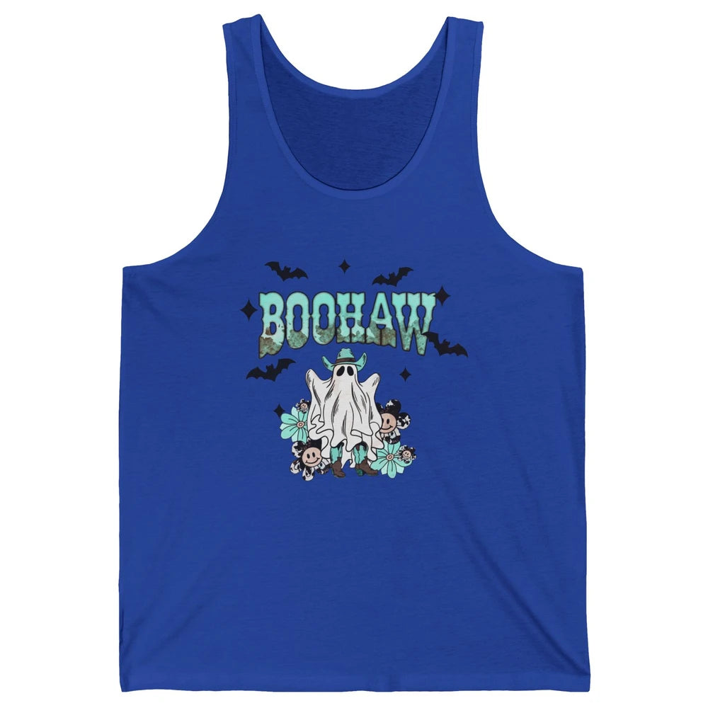 Retro Cowboy Ghost Boohaw Boot Scooting Western Halloween Unisex Jersey Tank
