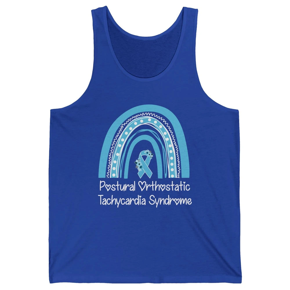 Postural Orthostatic Tachycardia Syndrome Turquoise Rainbow Unisex Jersey Tank