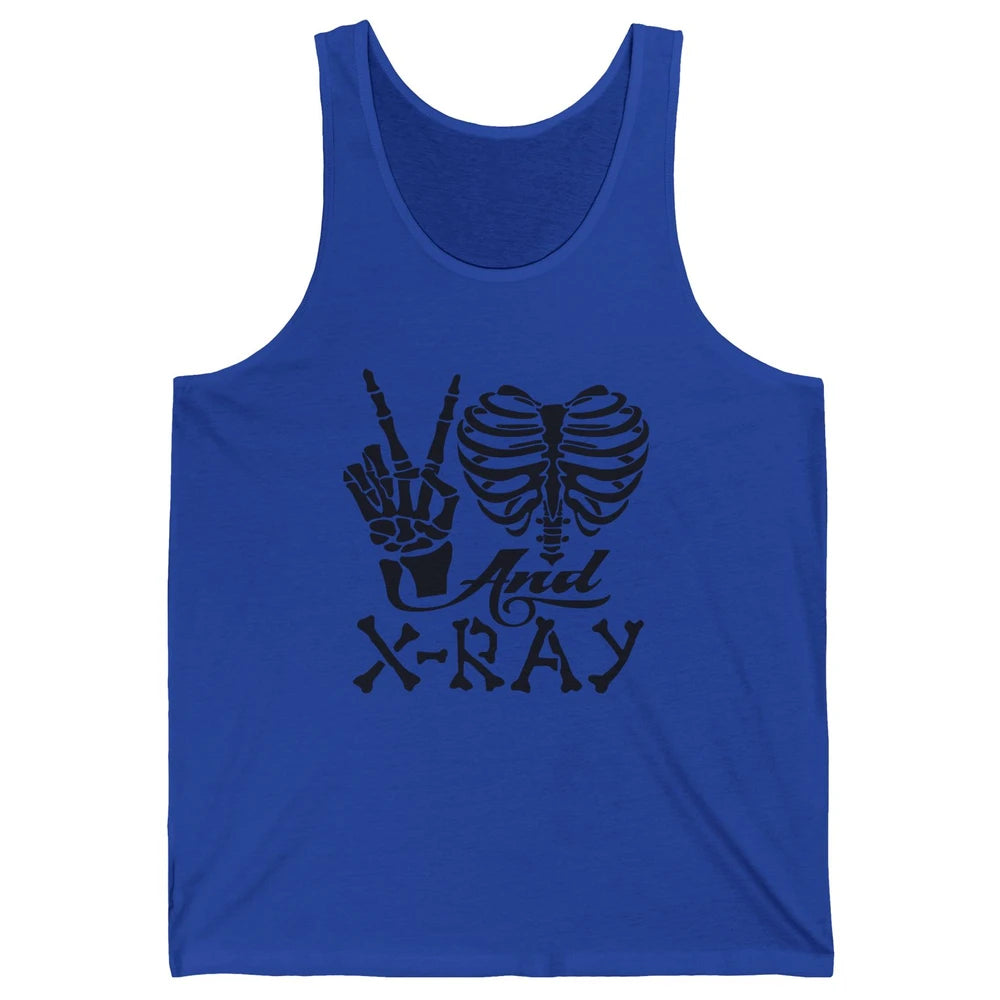 Peace Love X-Ray Radiology Tech Radiologist X-Ray Tech Life Unisex Jersey Tank
