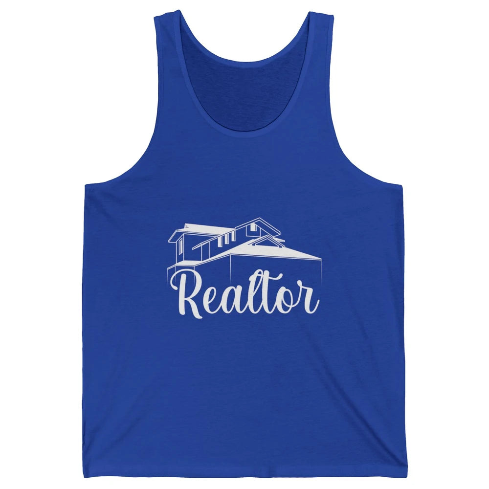 Real Estate Realtor Be There For You House Agent Close Deal Unisex Jersey Tank