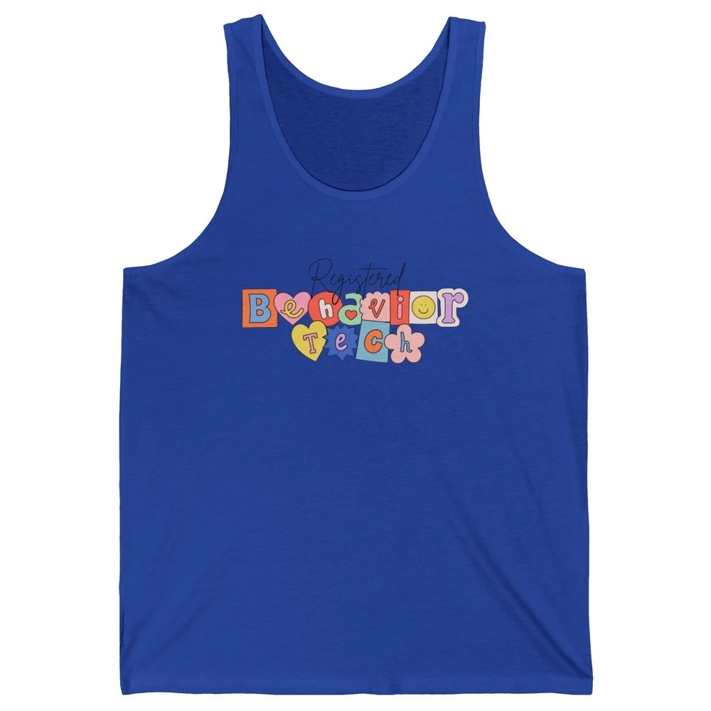 ABA Therapist Registered Behavior Tech RBT Behavior Analyst Unisex Jersey Tank