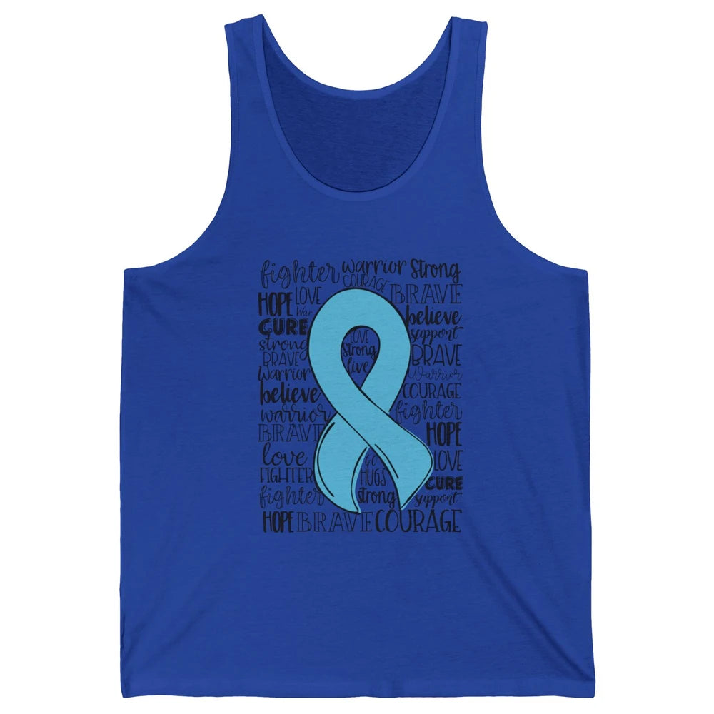 POTS Postural Orthostatic Tachycardia Ribbon Hope Love Cure Unisex Jersey Tank