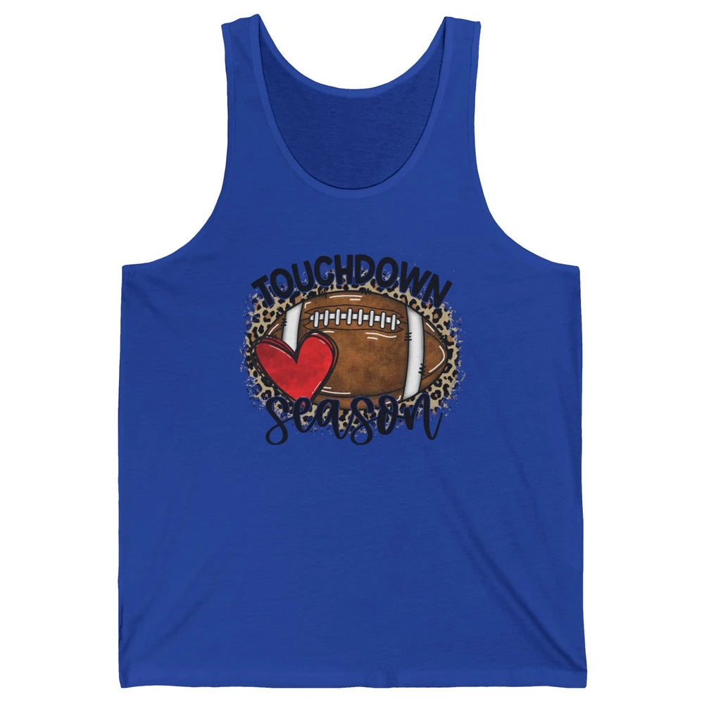 Retro Leopard Football Touchdown Season Football Player Gift Unisex Jersey Tank