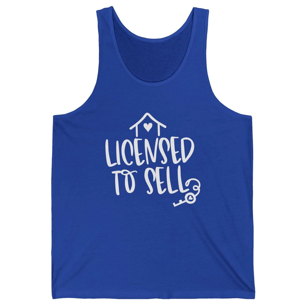 Realtor Licensed To Sell Real Estate Agent Housing Investors Unisex Jersey Tank