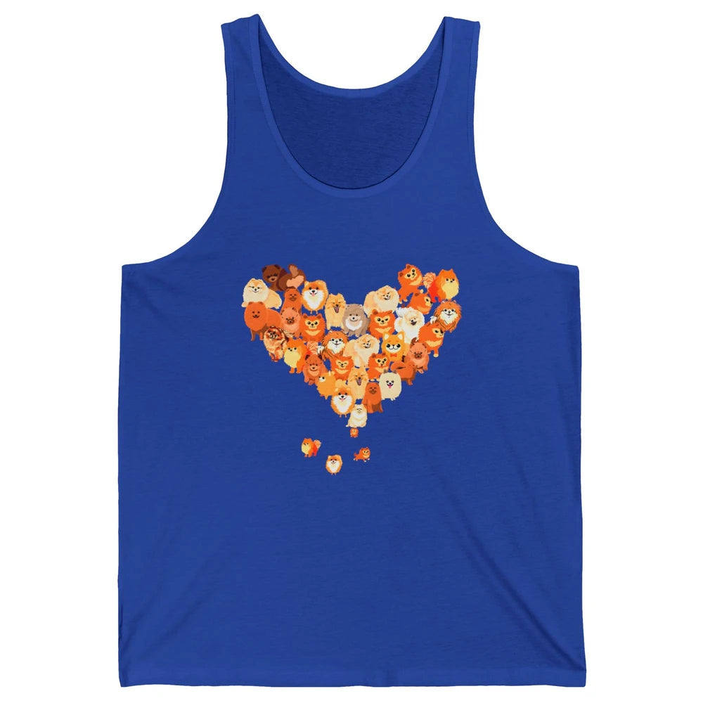 Pomeranian Heart Cute Pomeranian Dog Lovers Gift My Pet Love Unisex Jersey Tank