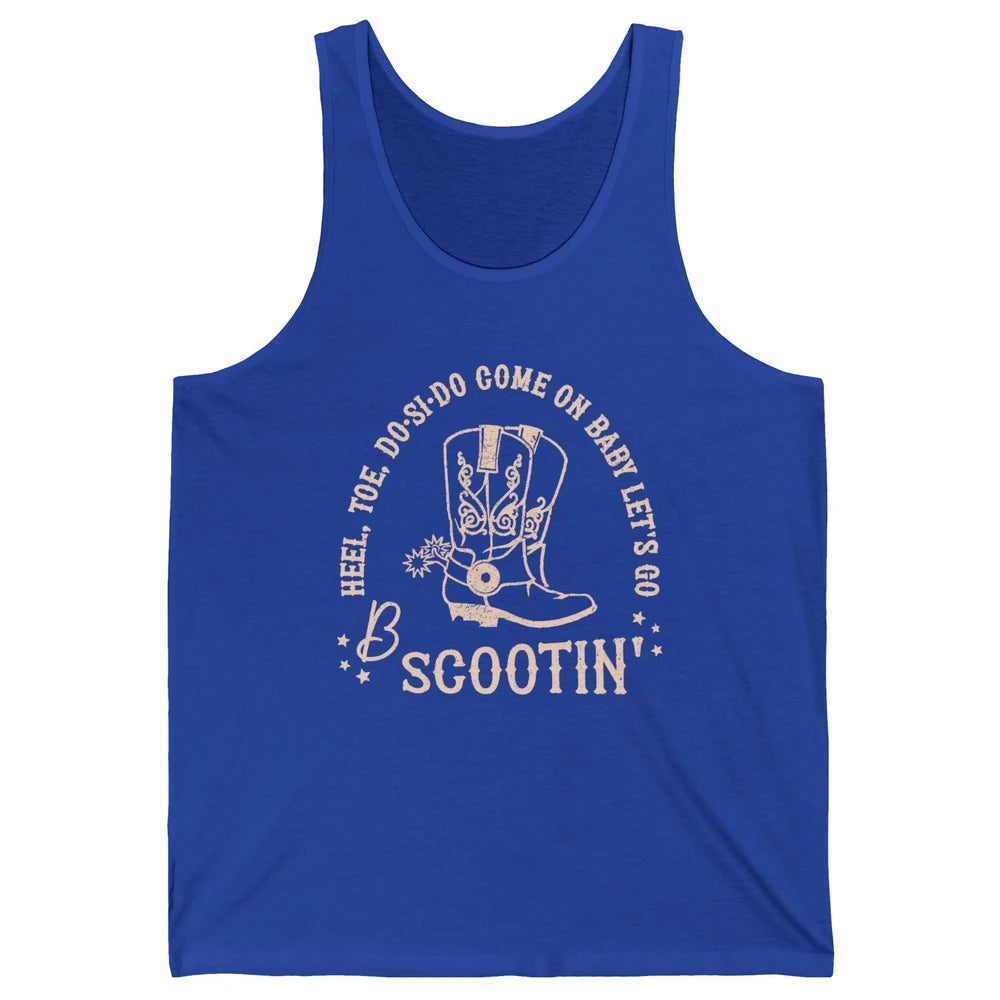 Retro Cowboy Come On Boot Scootin' Boogie Western Country Unisex Jersey Tank