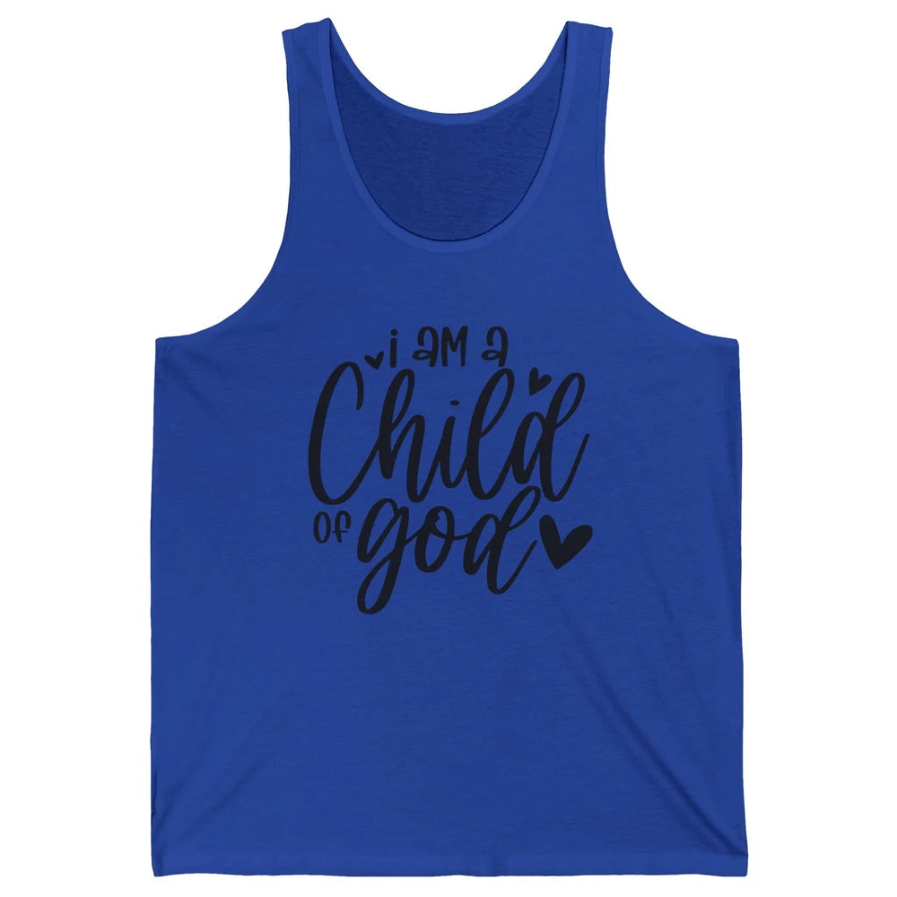 Christian Cross I'm Child Of God Bible Verse Faith Religious Unisex Jersey Tank