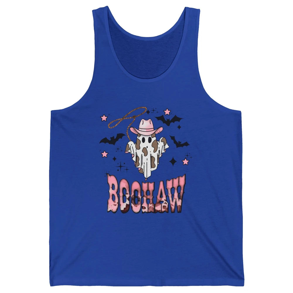 Retro Cowboy Ghost Boohaw Boot Scooting Western Halloween Unisex Jersey Tank
