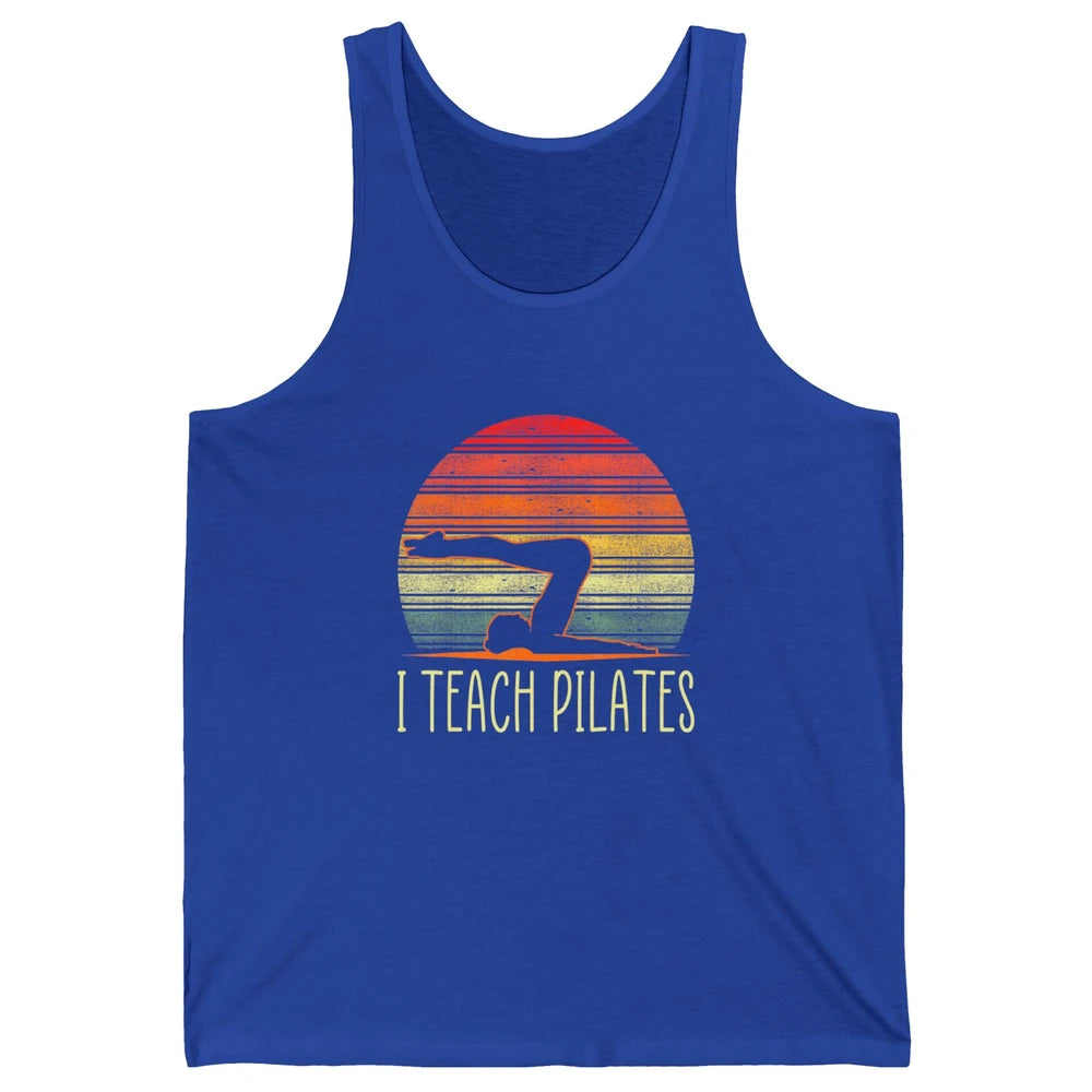 Retro Instructor Teacher Gym Teach Pilates Workout Fitness Unisex Jersey Tank