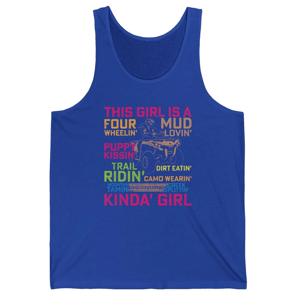 Retro Mud Quad Princess UTV ATV Rider 4 Wheel SXS Offroad Unisex Jersey Tank