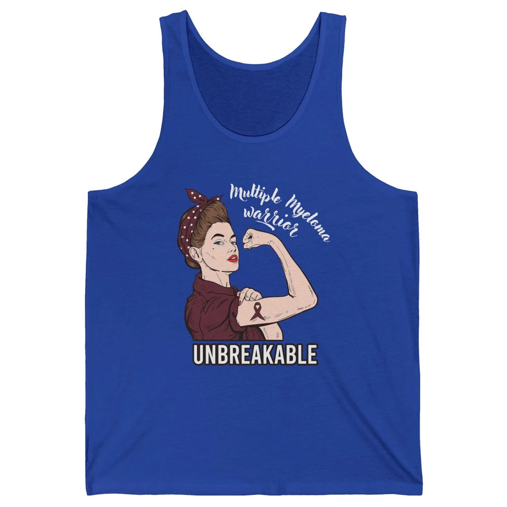 Multiple Myeloma Warrior Unbreakable Myeloma Cancer Survivor Unisex Jersey Tank
