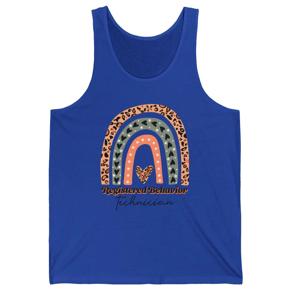 Boho Rainbow Registered Behavior Tech RBT Behavior Therapist Unisex Jersey Tank