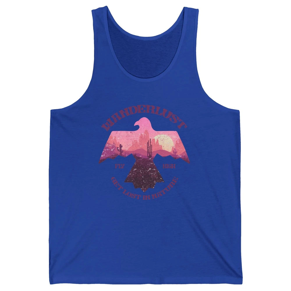 Retro Adventure Wanderlust Get Lost In Nature Travel Western Unisex Jersey Tank