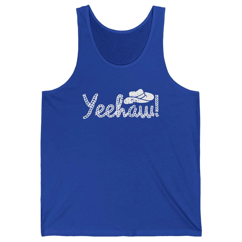 Retro Cowboy Lasso Hat Yeehaw Western Country Cowgirls Horse Unisex Jersey Tank